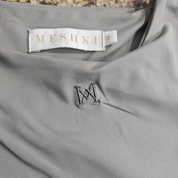 Meshki Dresses & Skirts - Meshki Light Gray Embroidered Top